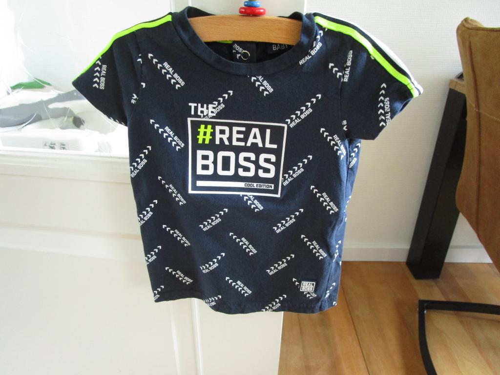 Baby Blue - stoer shirt Real Boss maat 86, Baby Blue, Ophalen of Verzenden, Zo goed als nieuw, Jongetje