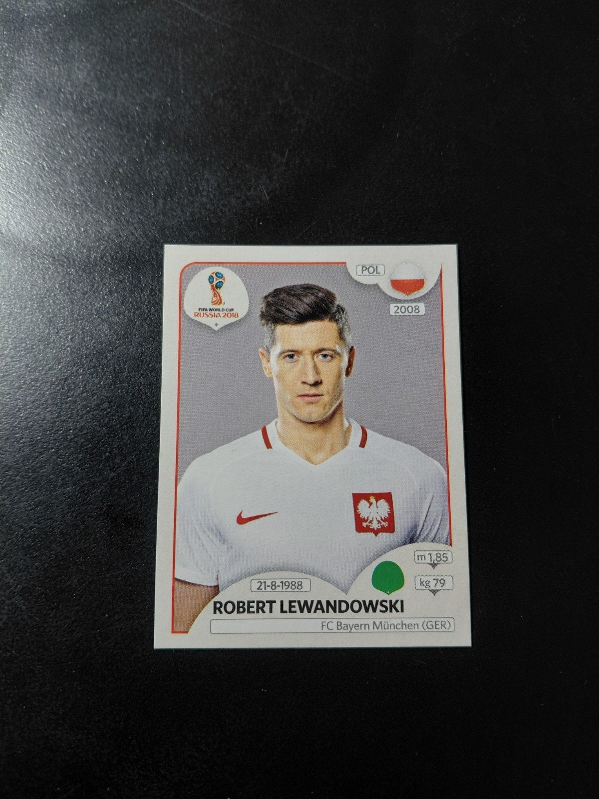 Robert lewandowski (polen) panini wk 2018, Verzamelen, Ophalen of Verzenden, Nieuw, Buitenlandse clubs, Poster, Plaatje of Sticker
