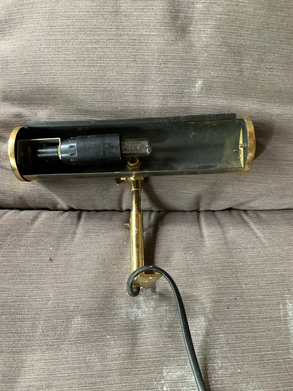 Vintage messing schilderijlamp - leeslamp koper, Antiek en Kunst, Ophalen