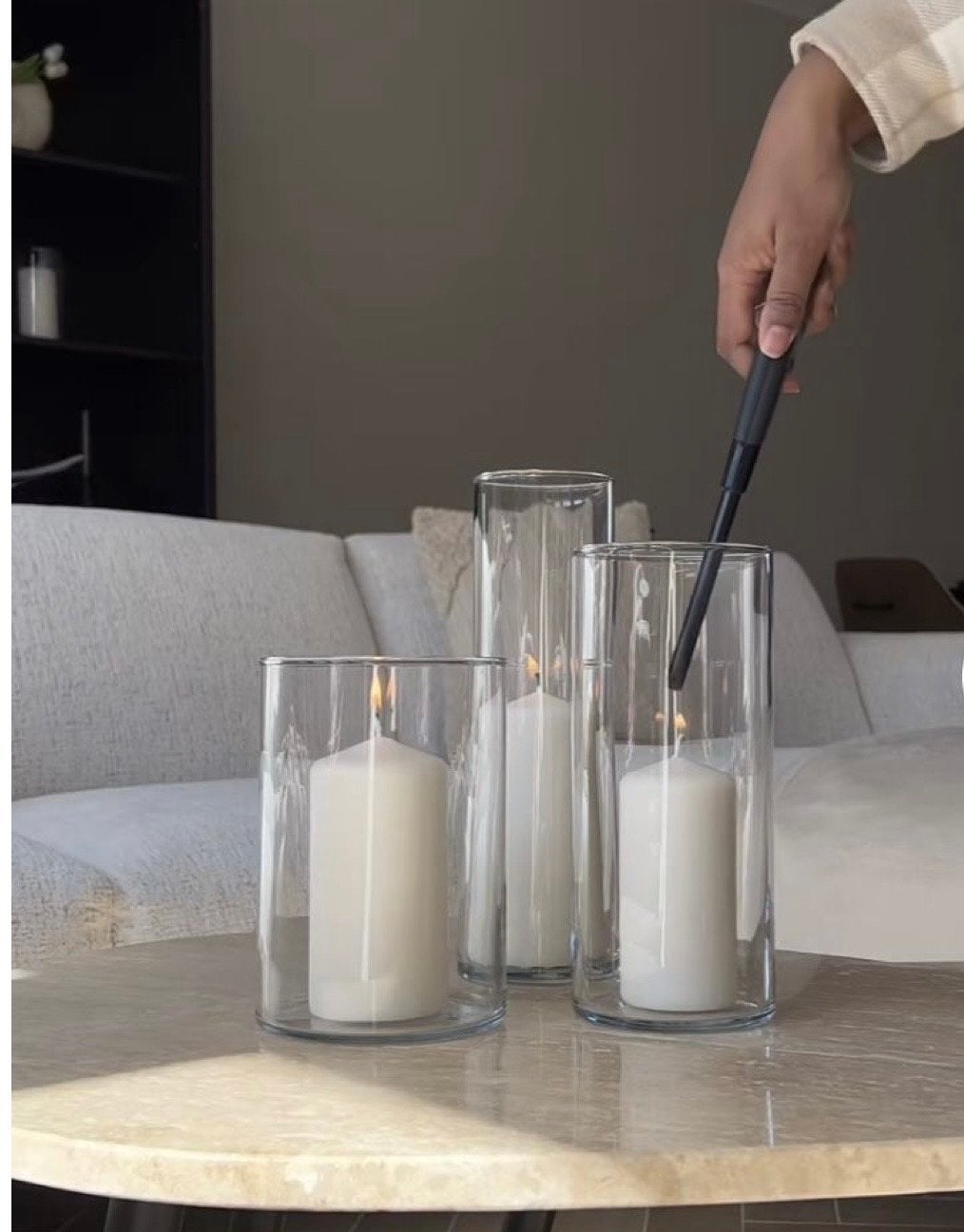 IKEA Cilinder Vazen Set - Transparant Glas, Ophalen of Verzenden, Nieuw, Transparant, Glas