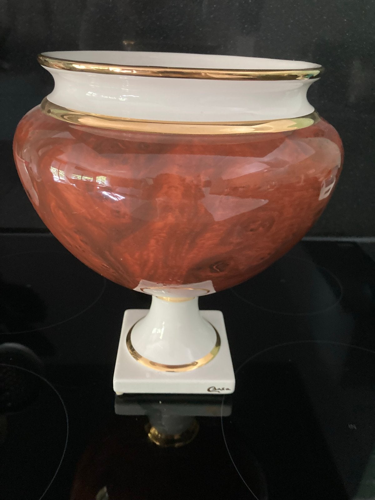 Bosa Ceramiche Schaal - Handbeschilderd met 24krt Goud, Ophalen of Verzenden