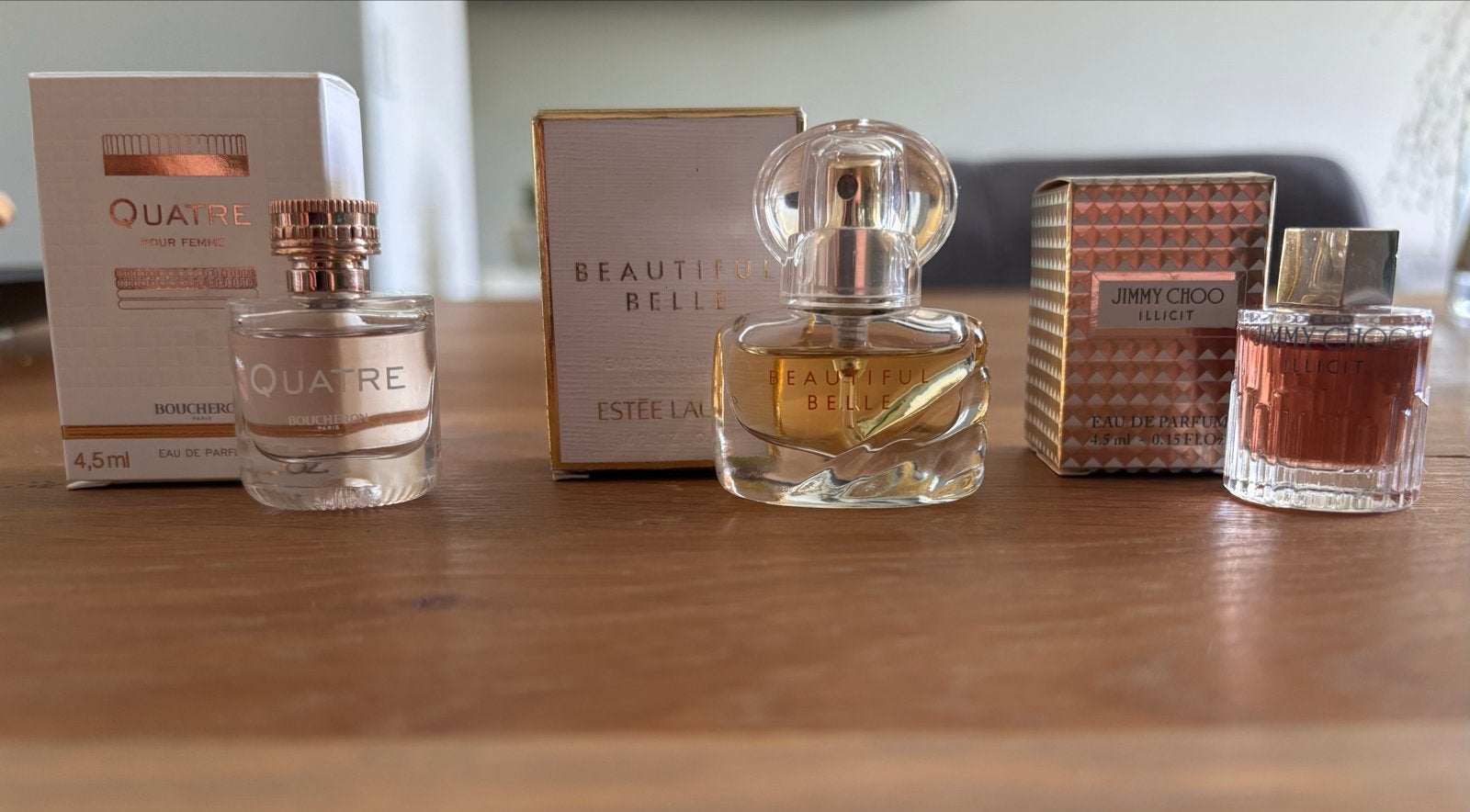Set mini parfumflesjes: Boucheron, Estee Lauder, Jimmy Choo, Ophalen of Verzenden, Zo goed als nieuw