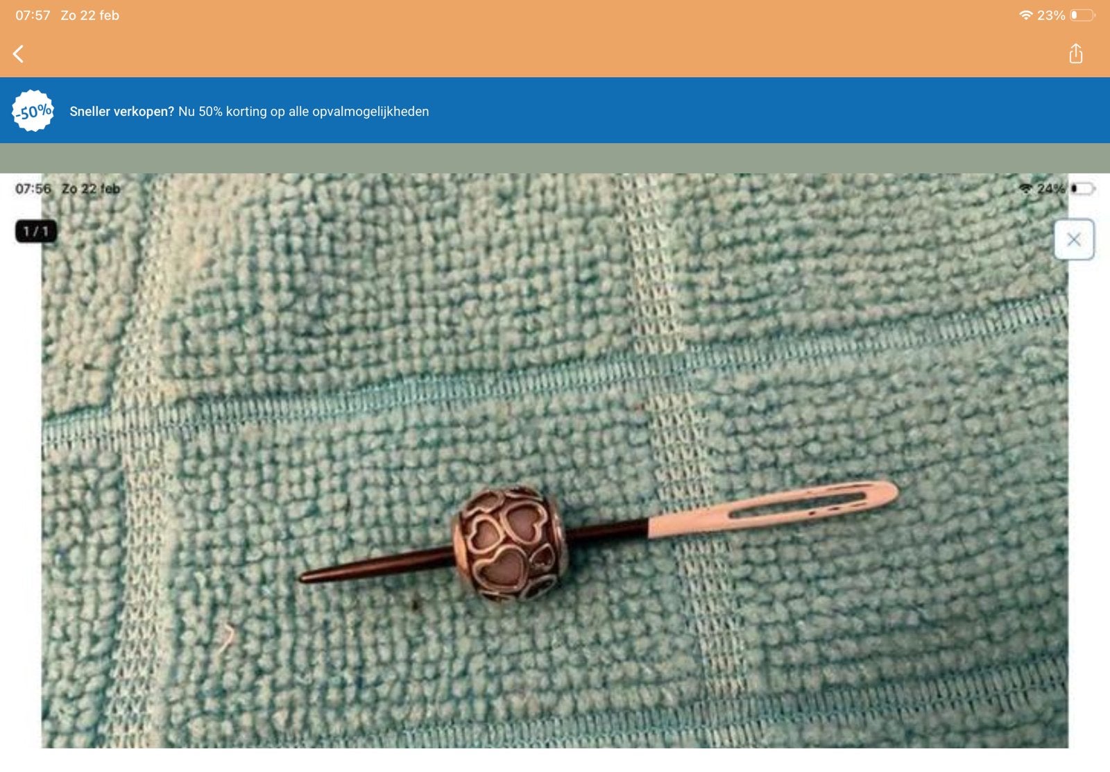 Pandora Bedel Met Hartjes, Ophalen of Verzenden, Zo goed als nieuw, Zilver, Pandora