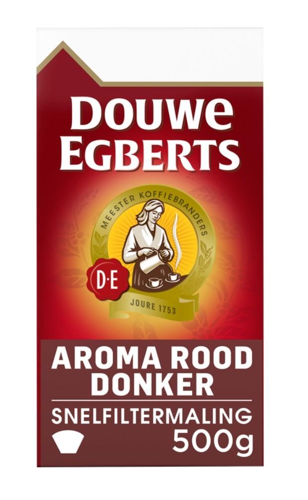 2x Douwe Egberts filterkoffie 500 gram rood donker, Ophalen of Verzenden