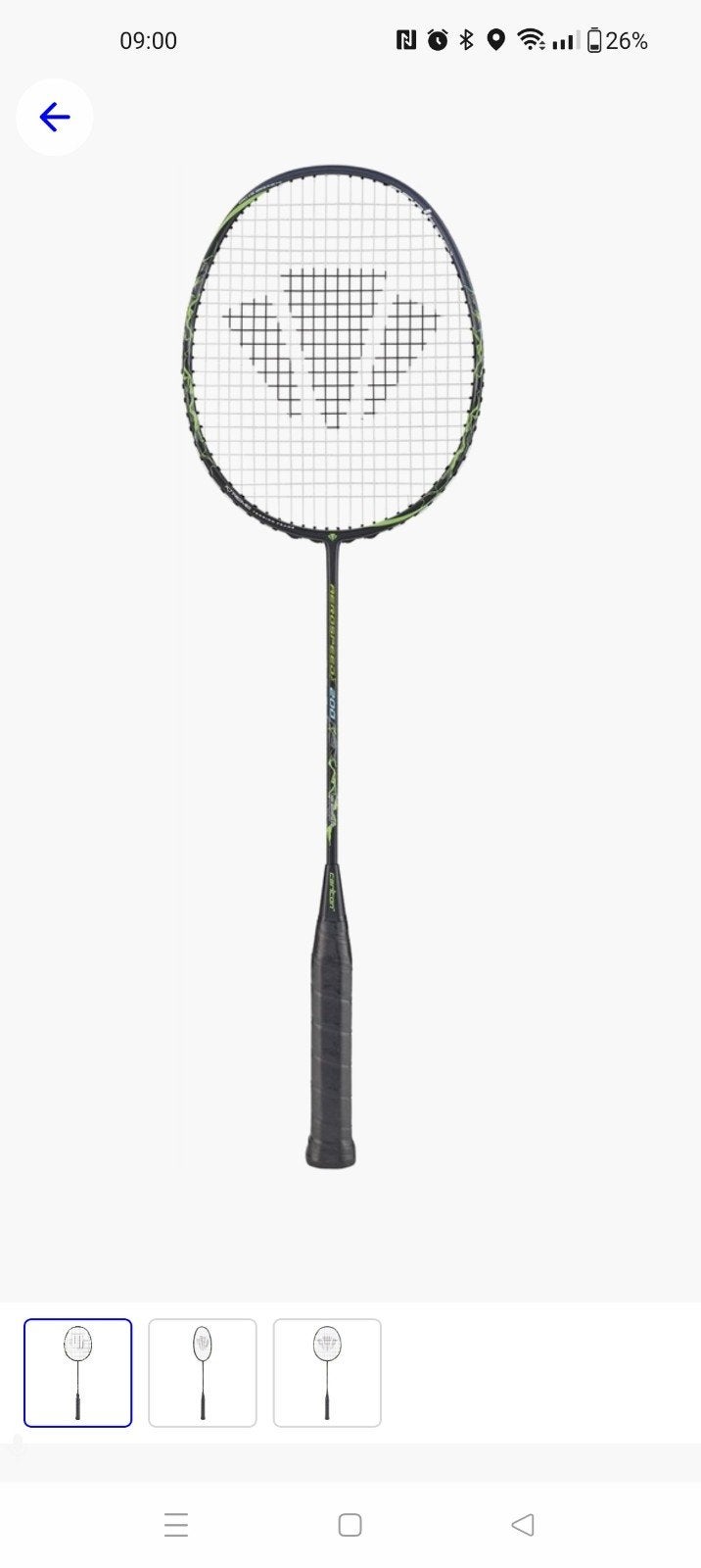 Badminton racket Carlton aerospeed 200 (NIEUW IN VERPAKKING), Ophalen, Nieuw, Racket(s)