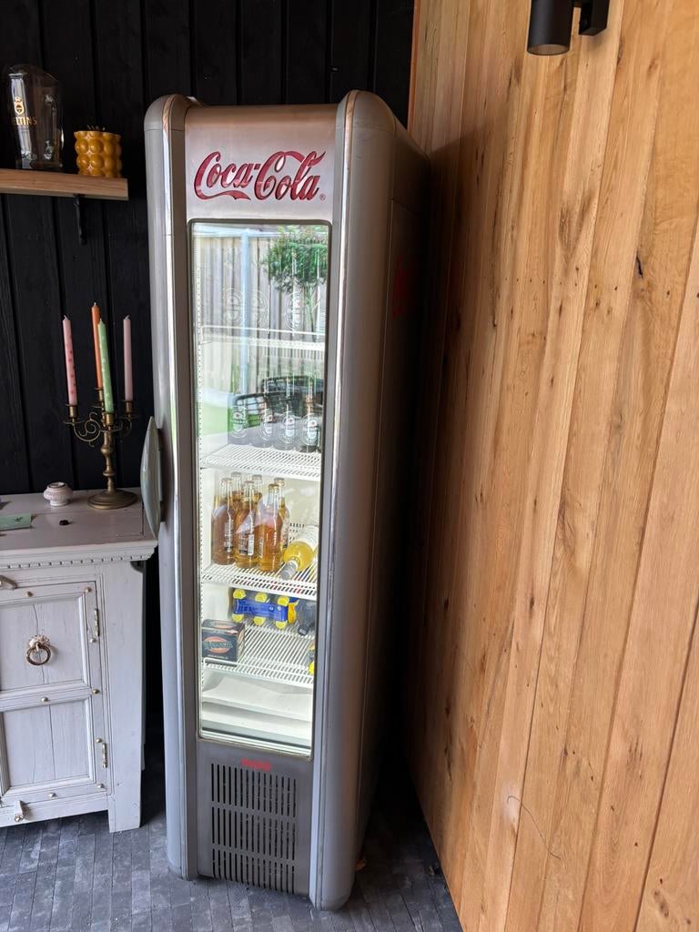 Coca Cola koelkast Retro glasdeur, Ophalen, Zonder vriesvak, 200 liter of meer, 60 cm of meer