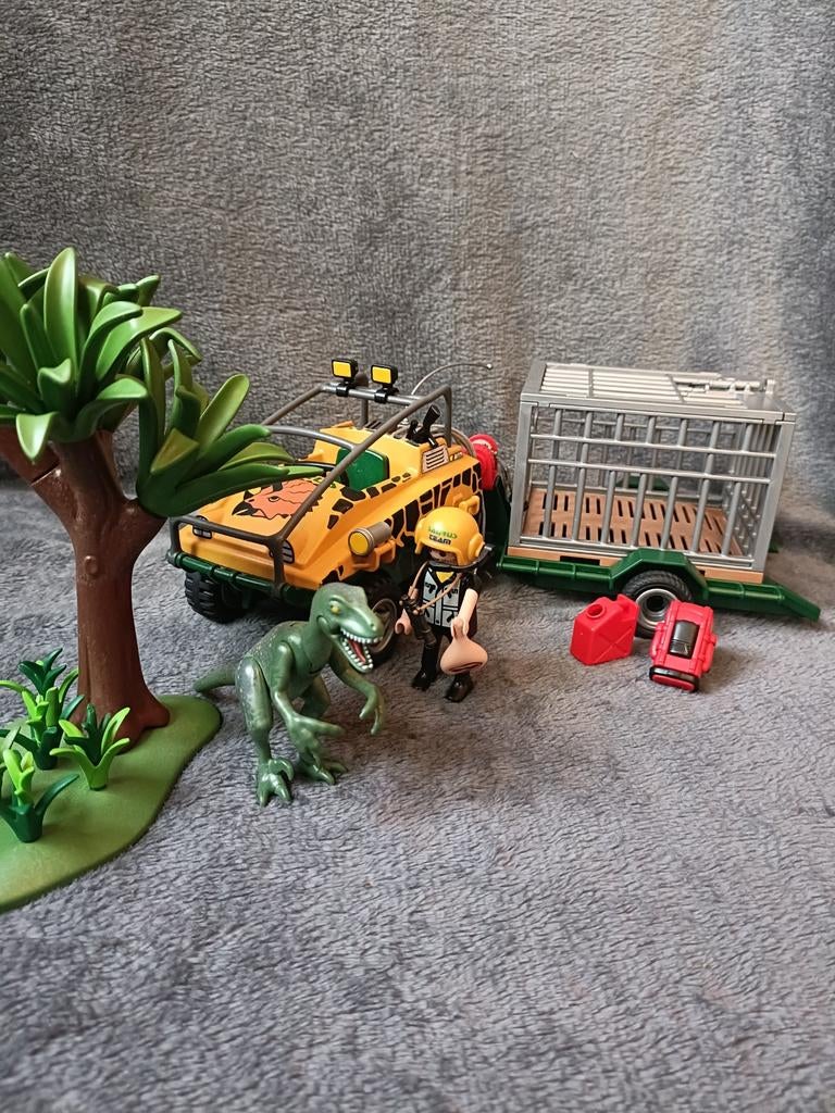 Playmobil 4175 - Amfibievoertuig met Deinoncychus, Ophalen of Verzenden, Zo goed als nieuw