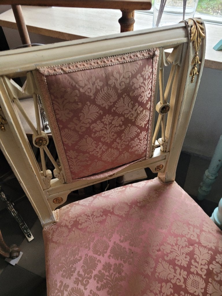 Zeer oude Franse slaapkamer stoel bureau stoel barok boudoir, Ophalen