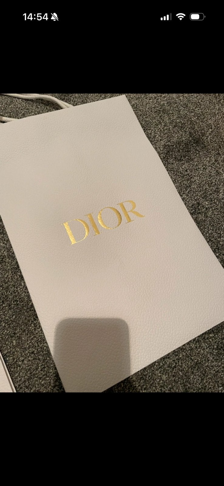 Dior winkeltas en pakt tas papier wit goud, Ophalen of Verzenden, Zo goed als nieuw