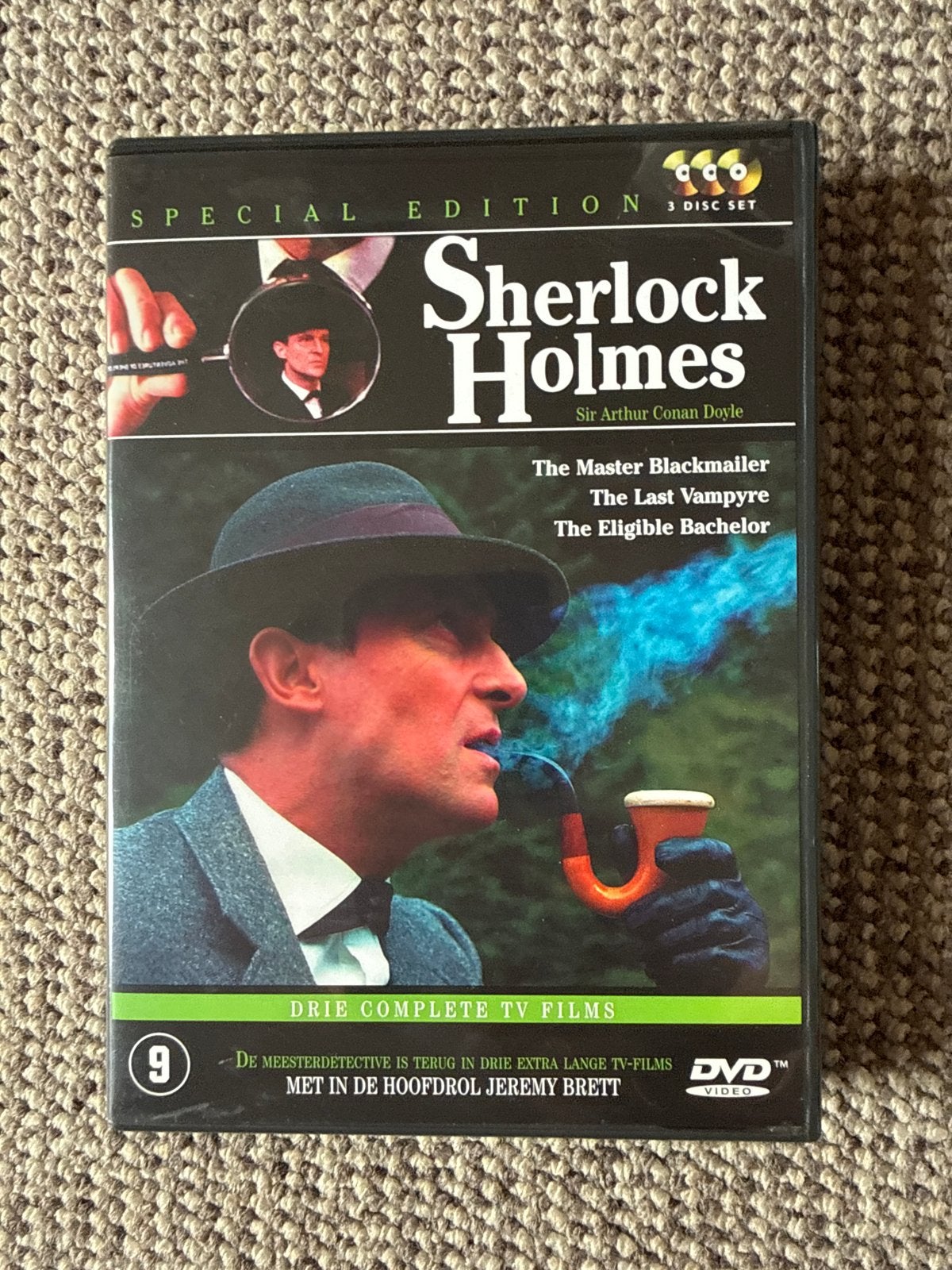 Sherlock Holmes Special Edition DVD - 3 Complete TV Films, Engels, Misdaad, Speciale editie, Nederlands