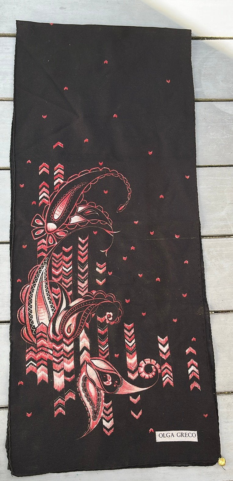 Vintage Olga Greco shawl by Leonardi., Ophalen of Verzenden, Gebruikt