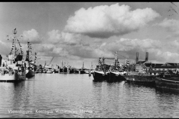 Vlaardingen Koningin Wilhelmina Haven Vlaggetjesdag, Verzenden, 1940 tot 1960, Ongelopen, Zuid-Holland