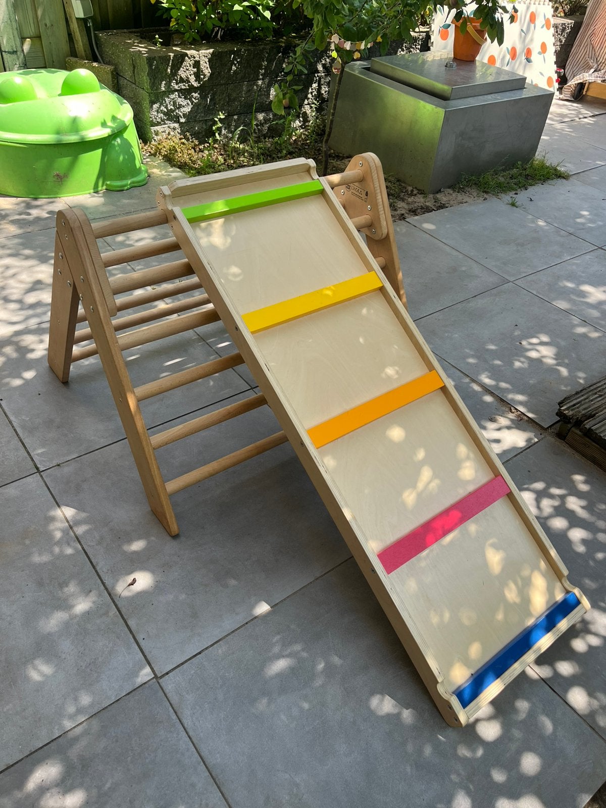 Houten Klimrek met 2-in-1 Glijbaan, Kinderen en Baby's, Speelgoed | Houten speelgoed, Ophalen, Zo goed als nieuw