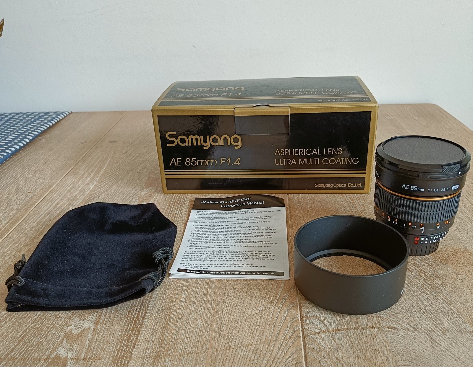 Samyang AE 85mm F1.4 AS IF UMC objectief voor Nikon, Samyang, Handmatige focus, Ophalen of Verzenden, Zo goed als nieuw
