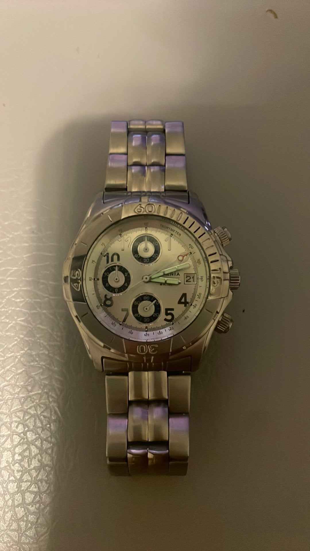 Rodania chronograph horloge, Overige merken, Staal, Gebruikt, Staal