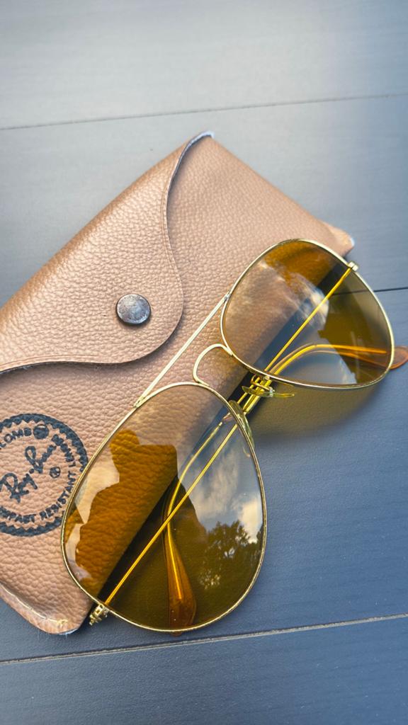 Ray-Ban B&L Ambermatic Aviator uit de jaren '70 - NIEUW!, Ophalen of Verzenden, Zo goed als nieuw, Ray-Ban