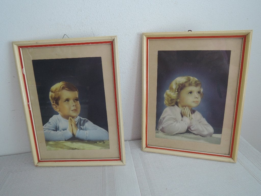 Twee ouderwetse lijstjes met mooie prentjes, Ophalen of Verzenden