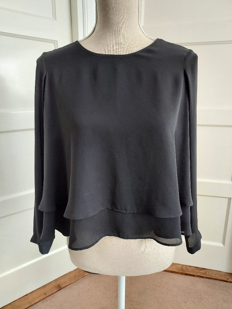 Leuke zwarte blouse van ZARA     maat XS (wijd model), Verzenden, Zo goed als nieuw, Maat 34 (XS) of kleiner, Zara