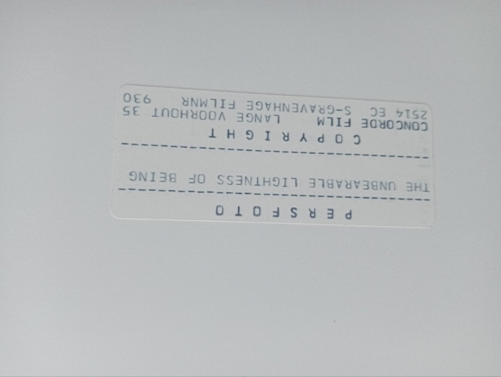 Persfoto "The Unbearable Lightness of Being Lina Olin 1988, Gebruikt, 1980 tot heden, Foto, Ophalen of Verzenden