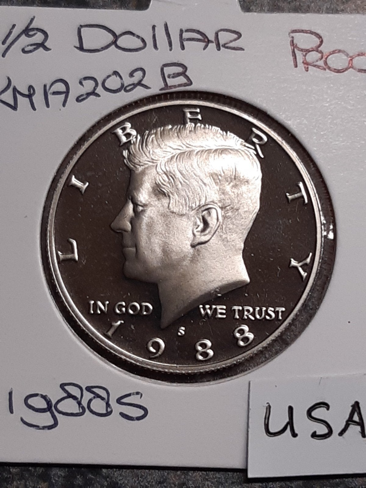 halve dollar 1988s proof usa  kk f.30.9, Ophalen of Verzenden, Noord-Amerika