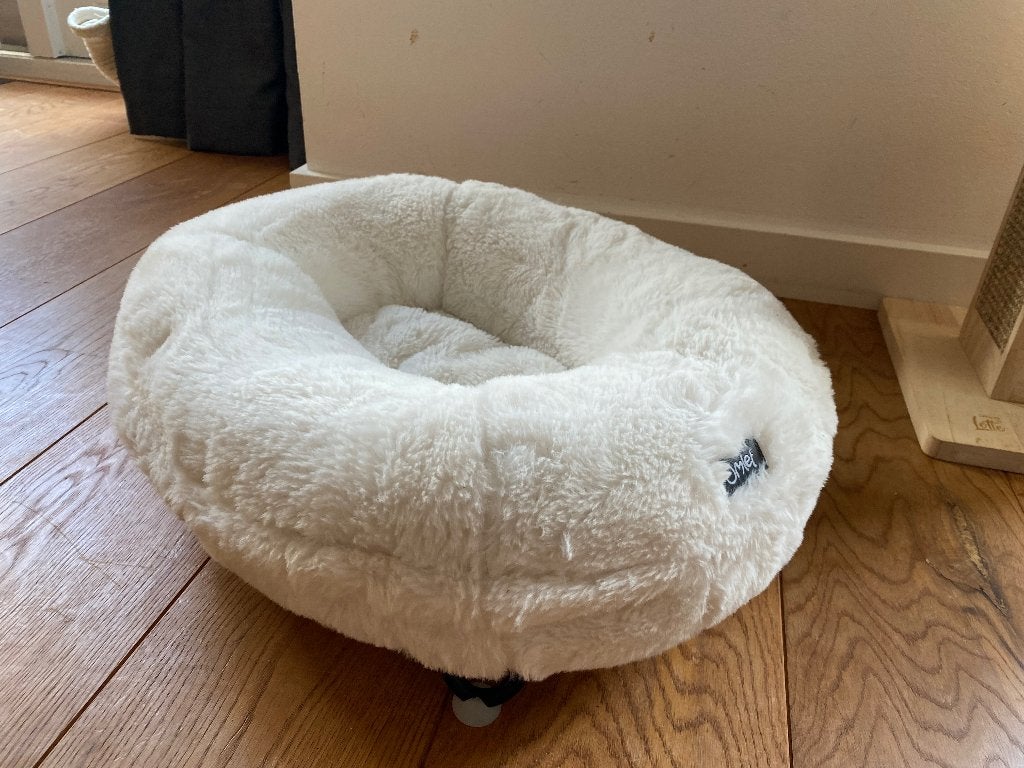 Knusse luxe Omlet kattenmand, Ophalen, Zo goed als nieuw, Polyester