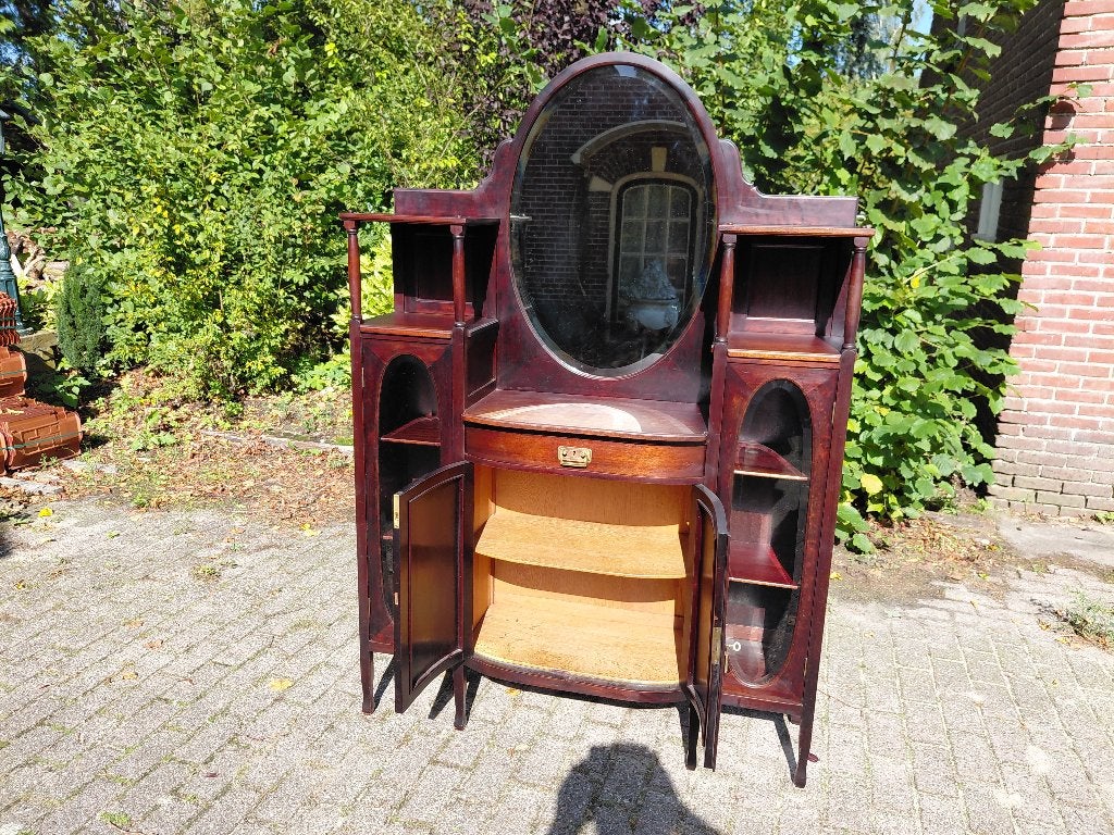Art Deco mahonie spiegelbonheur ca. 1925., Ophalen