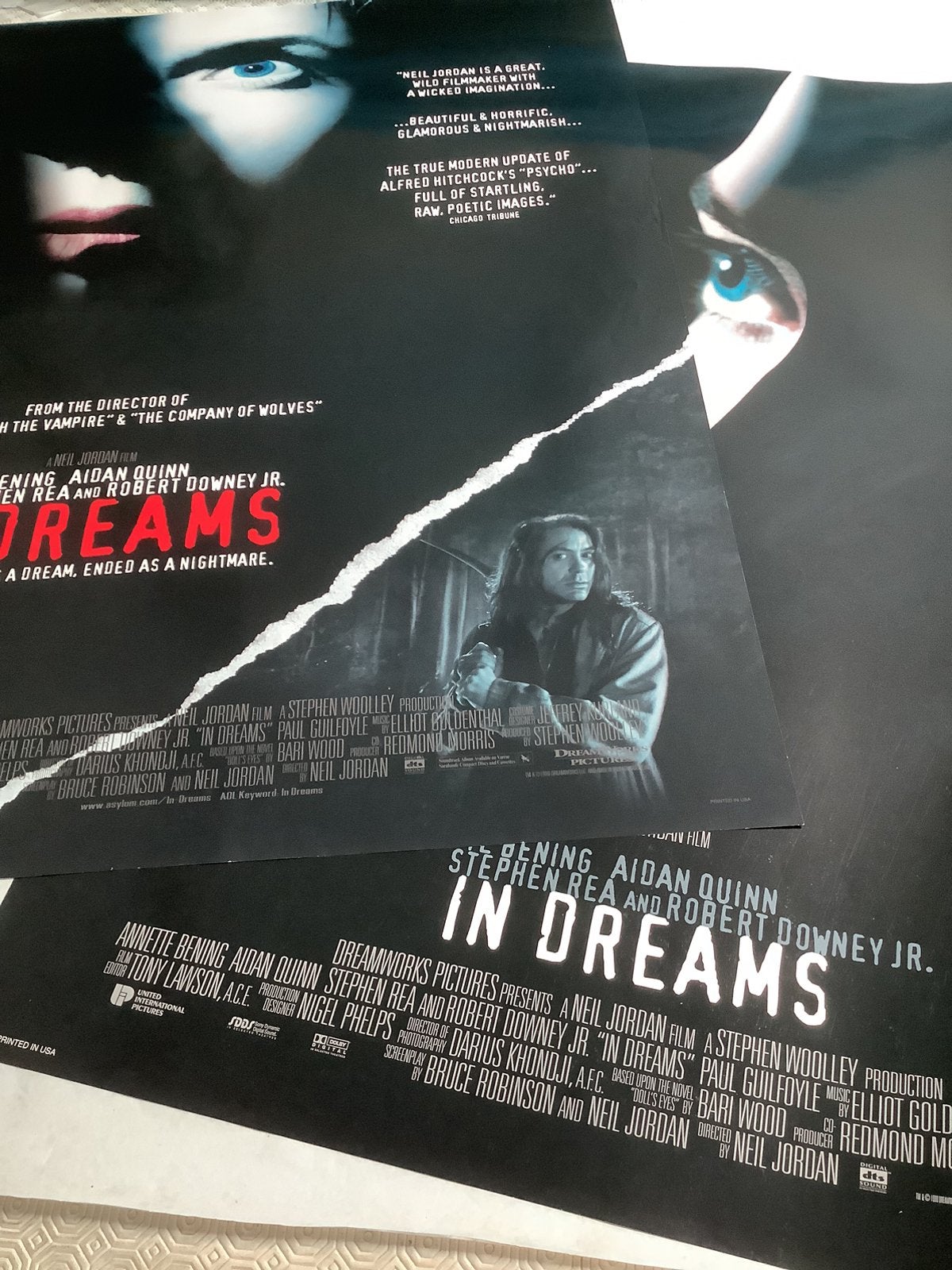 IN DREAMS   2 USA FILMPOSTERS   68,5-101,5 cm double sided, Ophalen of Verzenden, Zo goed als nieuw, A1 t/m A3, Film en Tv
