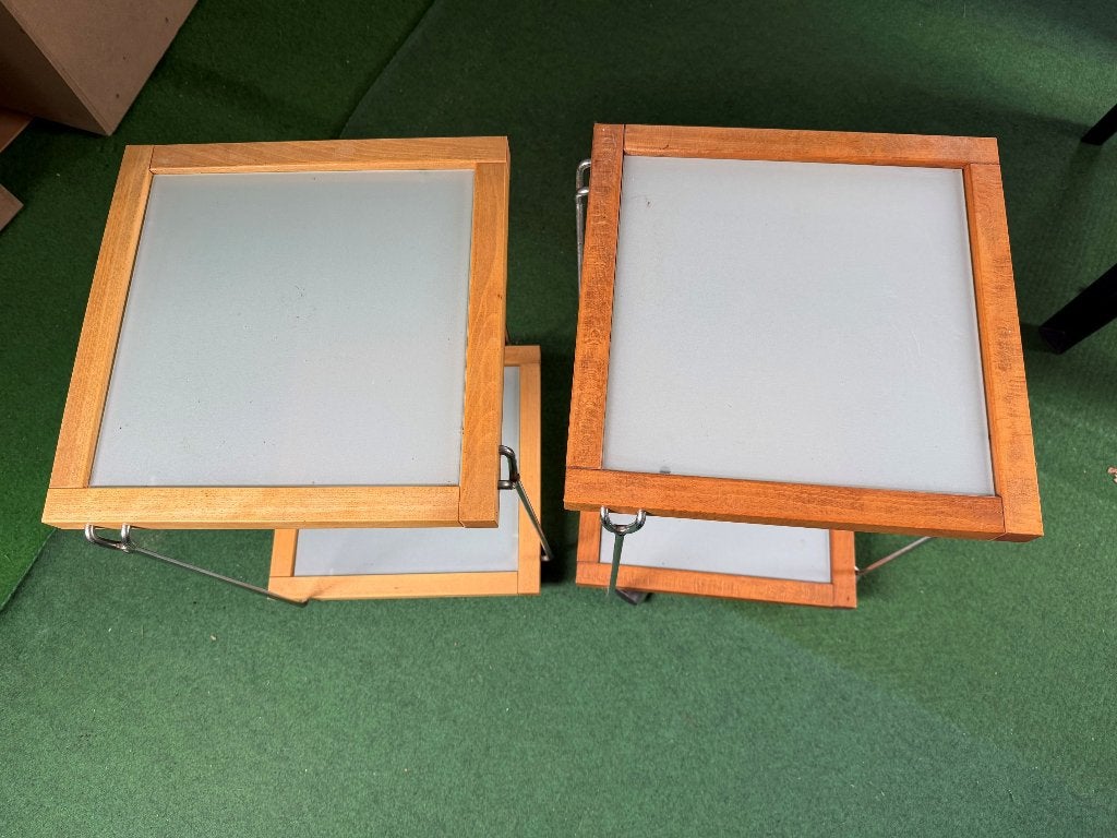 bijzettafels 2 stuks, Minder dan 55 cm, Gebruikt, Rond, Ophalen