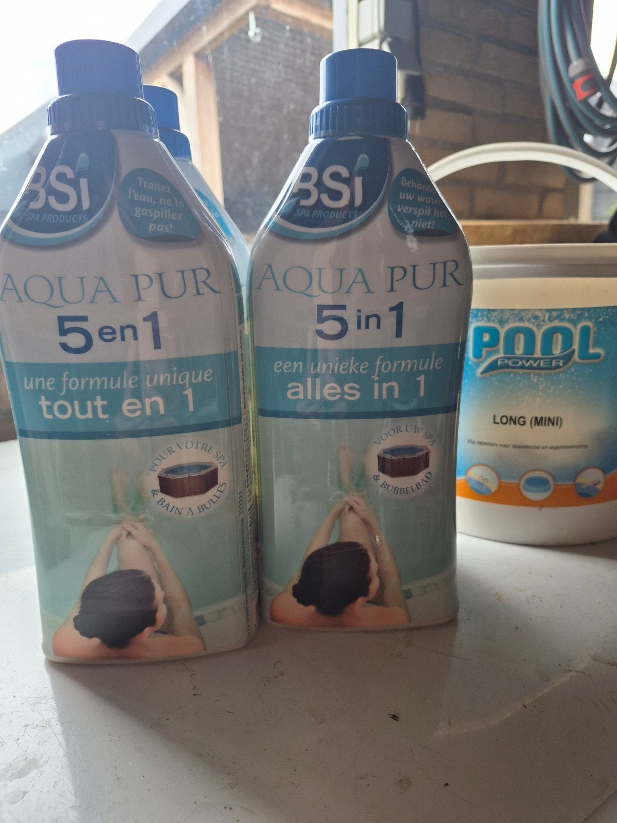 4 flessen BSI Aqua Pur 5-in-1 en halve emmer chloortabletten, Ophalen, Minder dan 80 cm, Overige typen, Rond