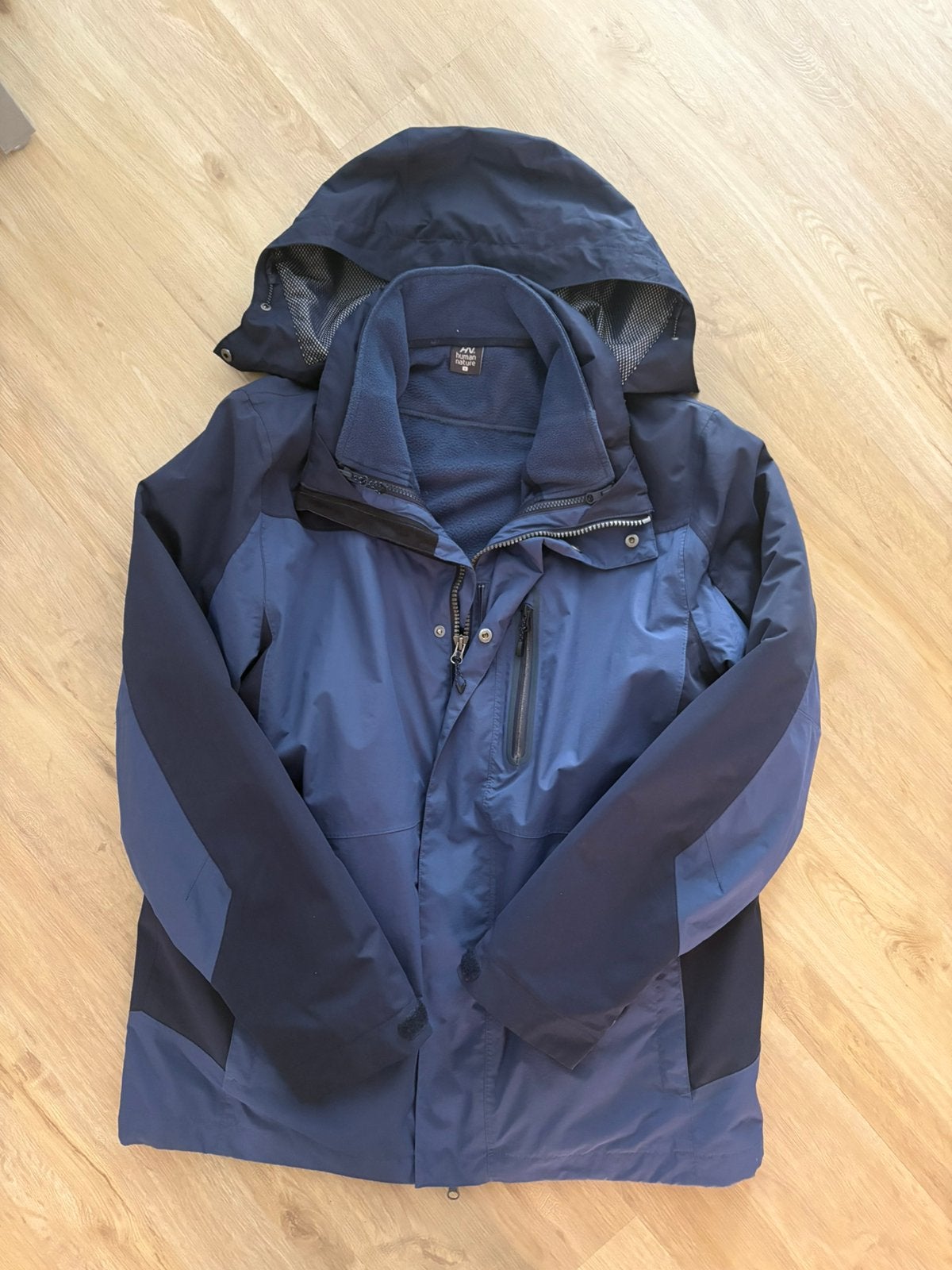 Human Nature parka heren jas L als nieuw, Ophalen of Verzenden, Zo goed als nieuw, Blauw
