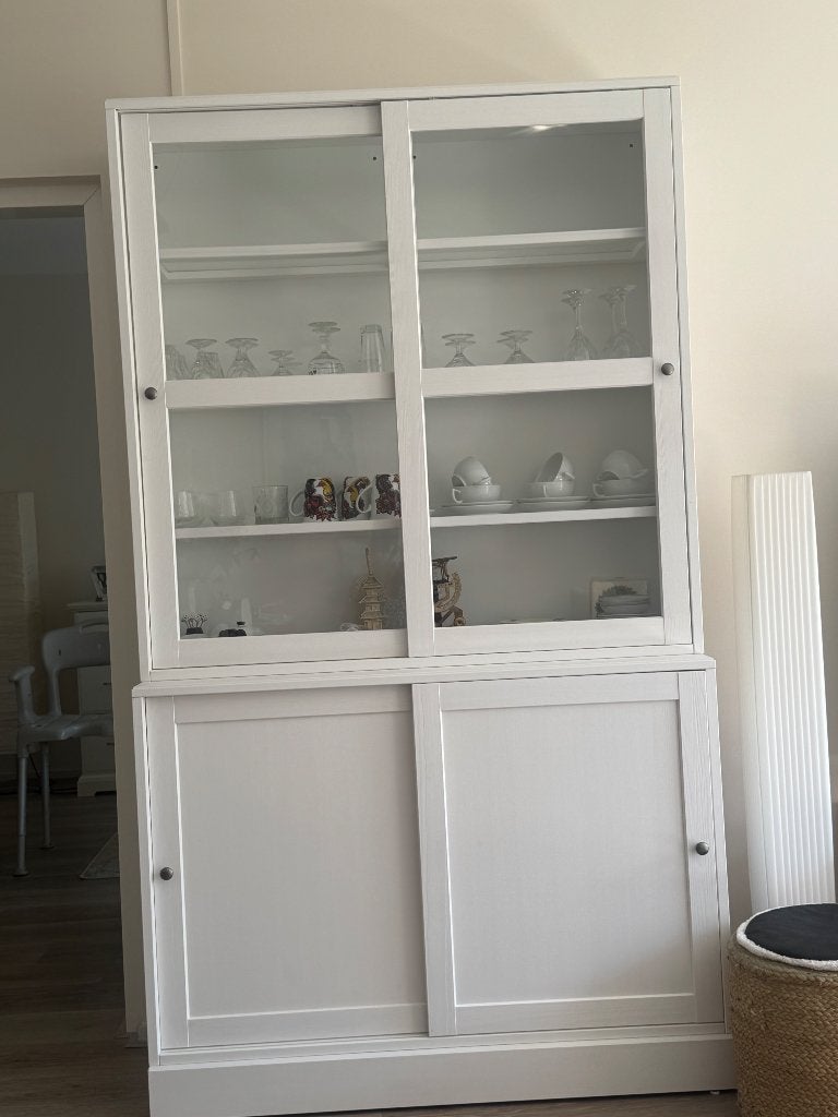 Nieuwe  IKEA HAVSTA vitrinekast (2 maanden oud), Ophalen, Met deur(en), 100 tot 150 cm, Nieuw