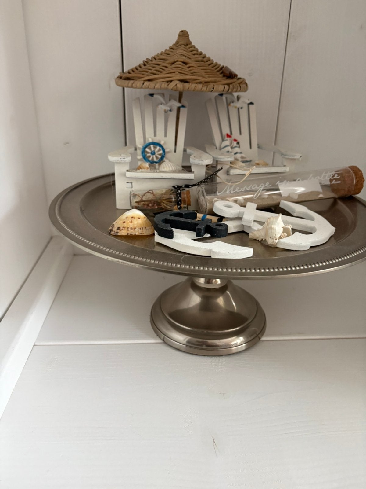 Rivièra Maison etagere zilver kleur, Etagère, Met standaard, Metaal, Ophalen of Verzenden