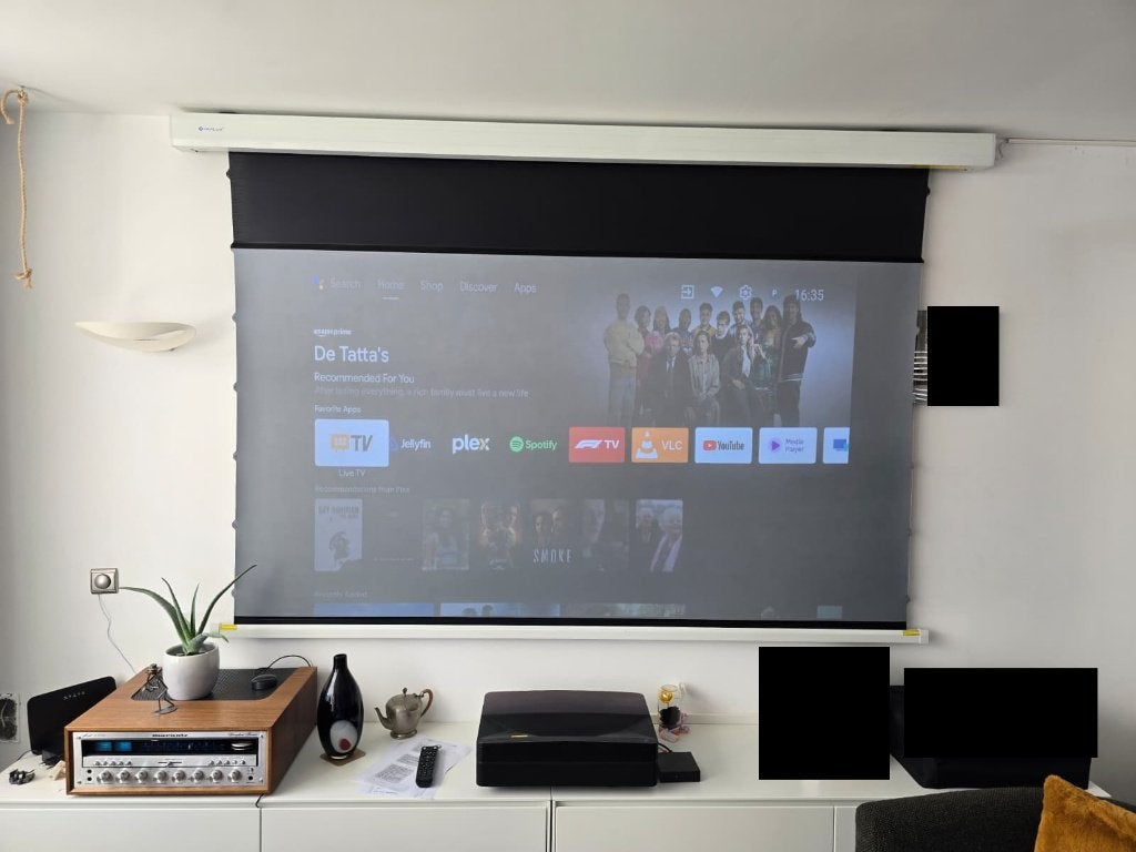 Hivilux 92 inch UST projectiescherm elektronisch, Ophalen, Elektrisch, Gebruikt