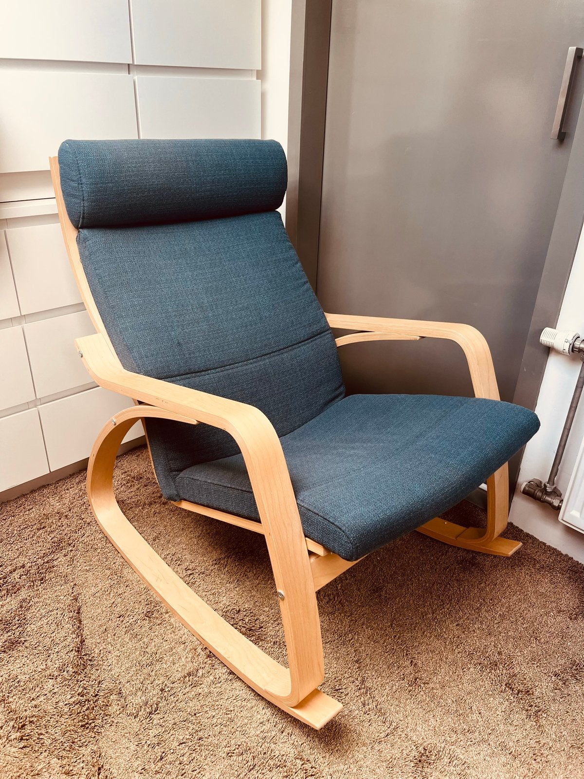 IKEA POÄNG Schommelstoel, Ophalen, Gebruikt, Blauw, Eén