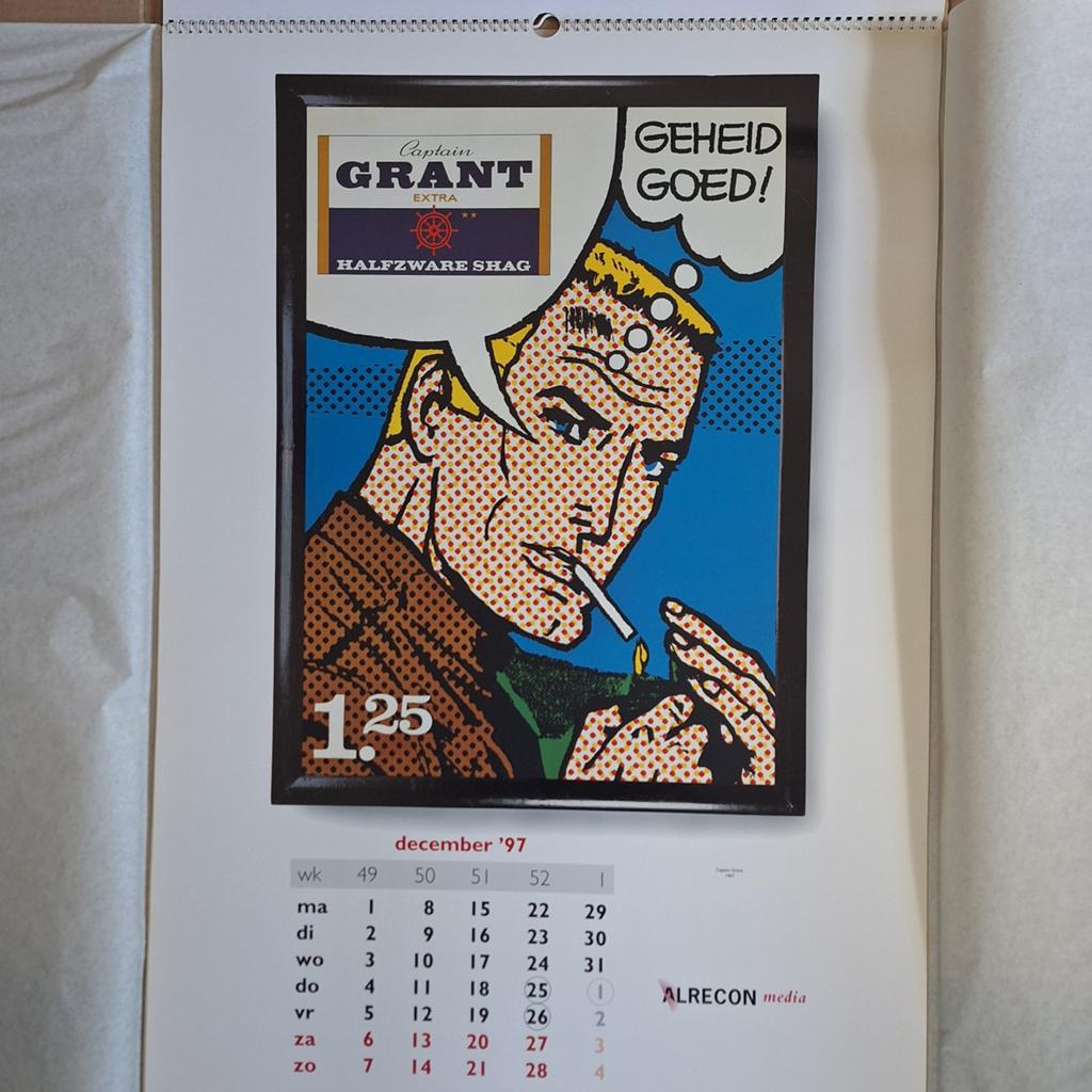 Vintage reproductie reclameprenten Alrecon media kalender, Verzamelen, Merken en Reclamevoorwerpen, Ophalen of Verzenden, Nieuw