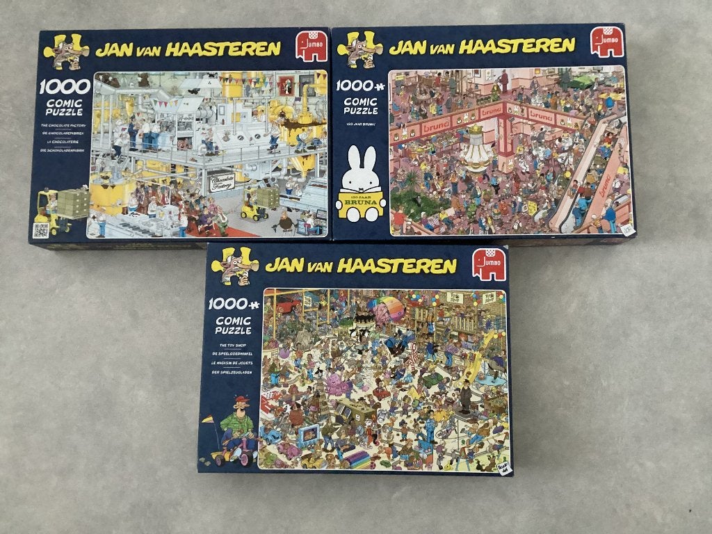 Jan van Haasteren puzzels 1000 stukjes, Ophalen of Verzenden, 500 t/m 1500 stukjes, Zo goed als nieuw, Legpuzzel
