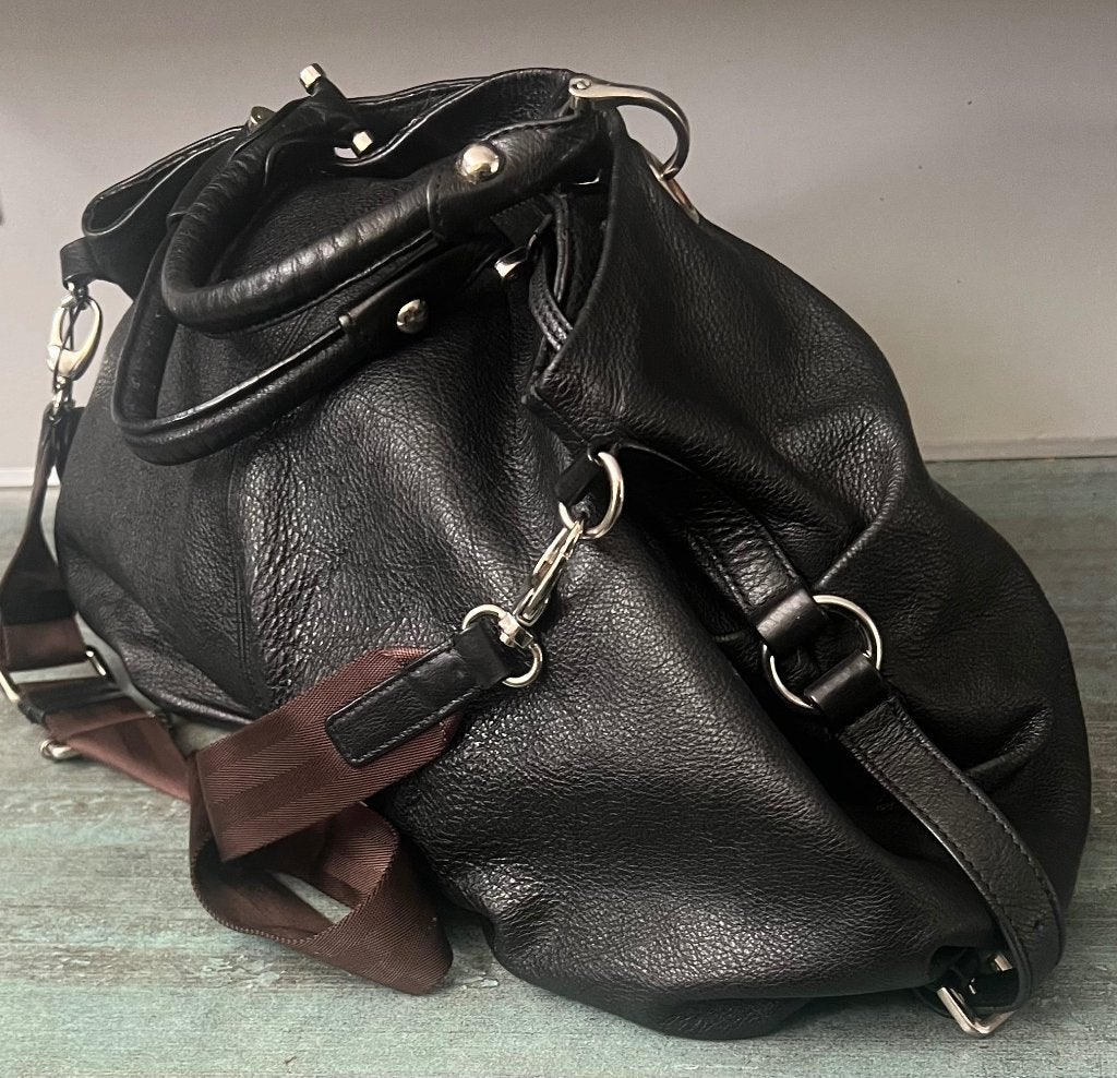 Rabeanco. Prachtige grote Italiaanse leren tas., Ophalen of Verzenden, Zo goed als nieuw, Zwart, Leer
