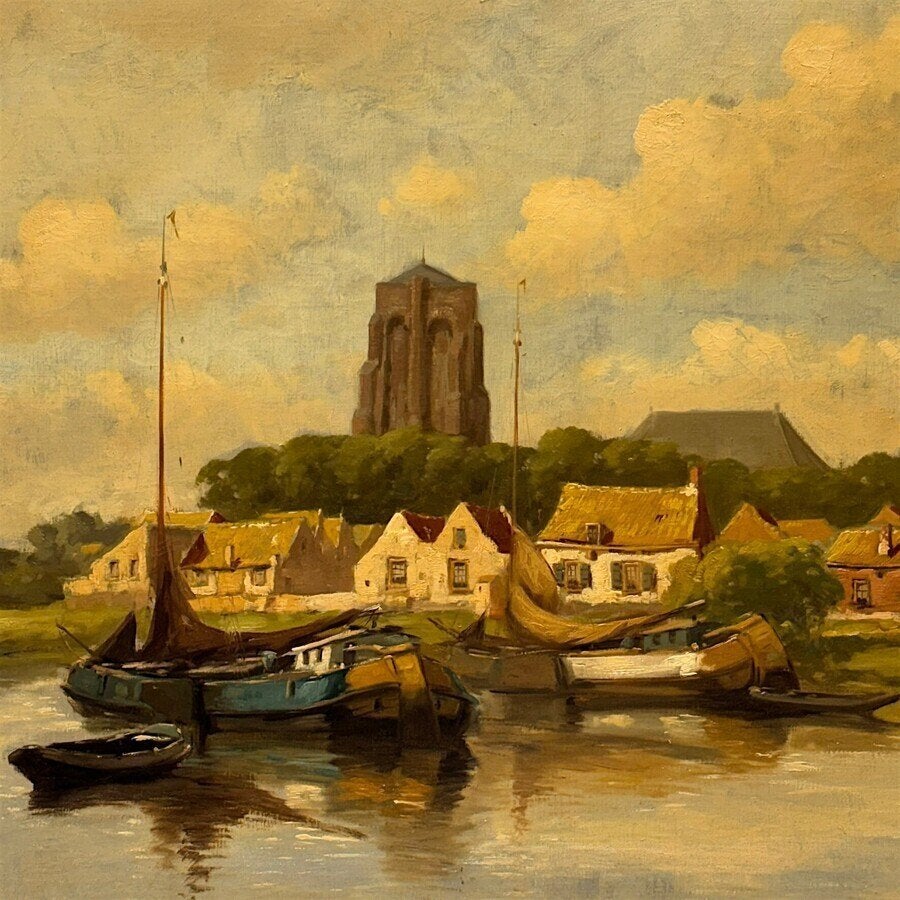 Hendrik Johannes Bellaard (1896-1975) Stadsgezicht Zierikzee