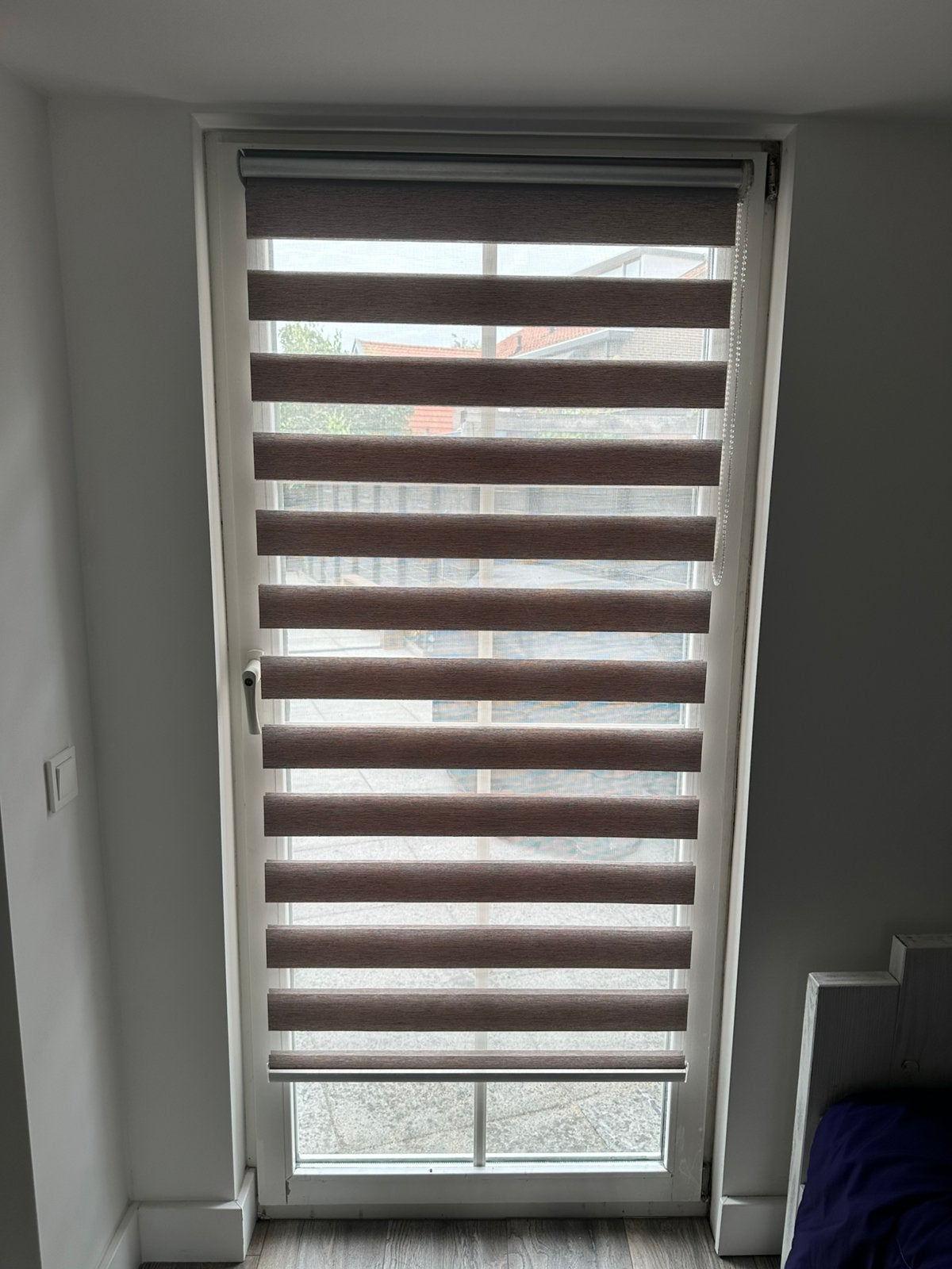2x moderne Rolgordijn 82 x 165 cm (Breedte x Lengte), Rolgordijn, Wit, Ophalen of Verzenden, Zo goed als nieuw