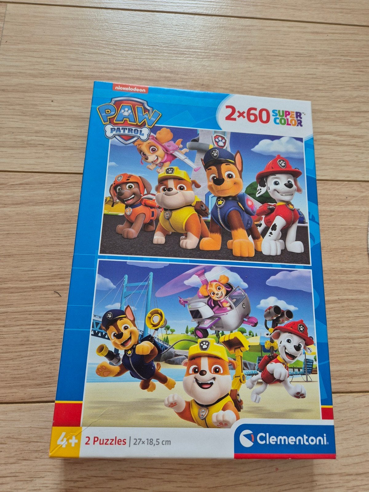 paw patrol puzzel 2x 60 stukjes, Ophalen, Meer dan 50 stukjes, Zo goed als nieuw, 4 tot 6 jaar