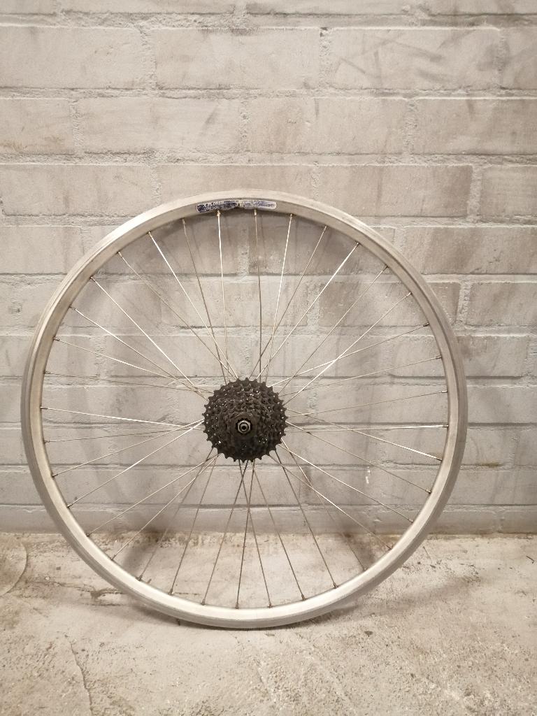 MOET NU WEG!!! 28 INCH SHIMANO ACHTERWIEL FIETSEN CASSETTE, Wiel, Gebruikt, Ophalen of Verzenden, Racefiets
