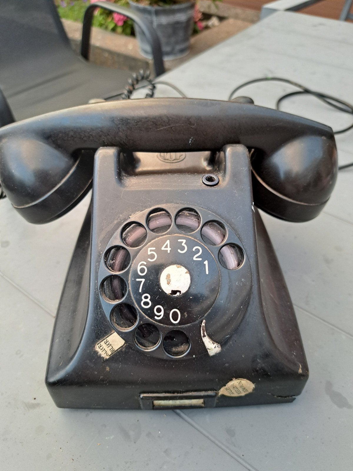 Vintage PTT Ericsson draaischijf telefoon - Zwart, Ophalen of Verzenden