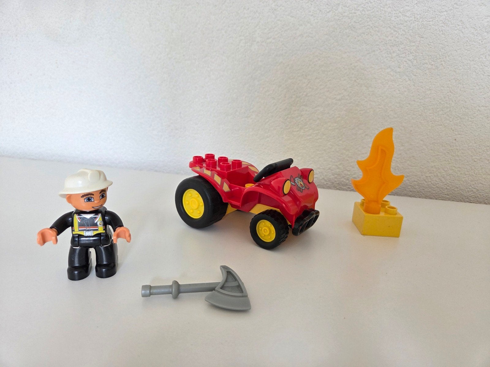Nette LEGO DUPLO 6169 brandweercommandant quad  compleet., Compleet, Ophalen of Verzenden, Zo goed als nieuw, Duplo