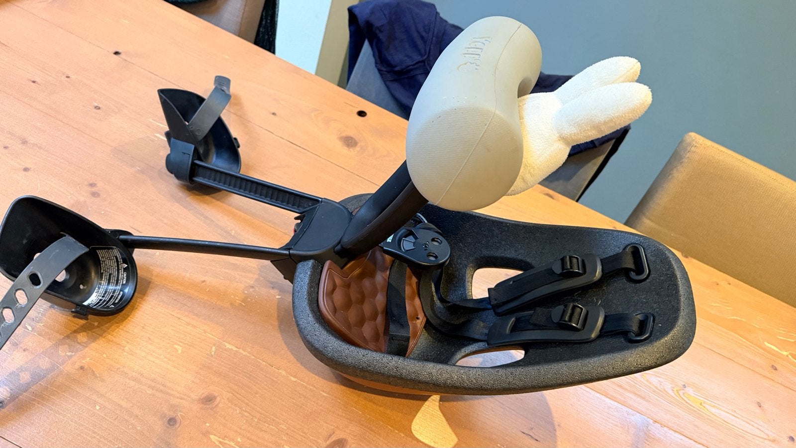 Thule Yepp  fietsstoeltje met windscherm extra adapter, Ophalen, Voetsteuntjes, Zo goed als nieuw, Voorzitje