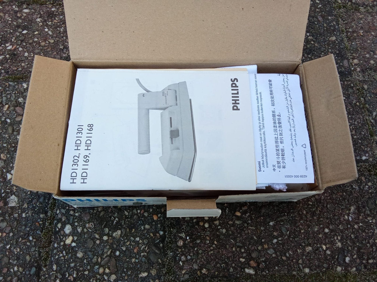 Philips Stewardess HD1302 Reisstrijkijzer - Nieuw in doos, Ophalen of Verzenden, Nieuw, Strijkijzer met snoer