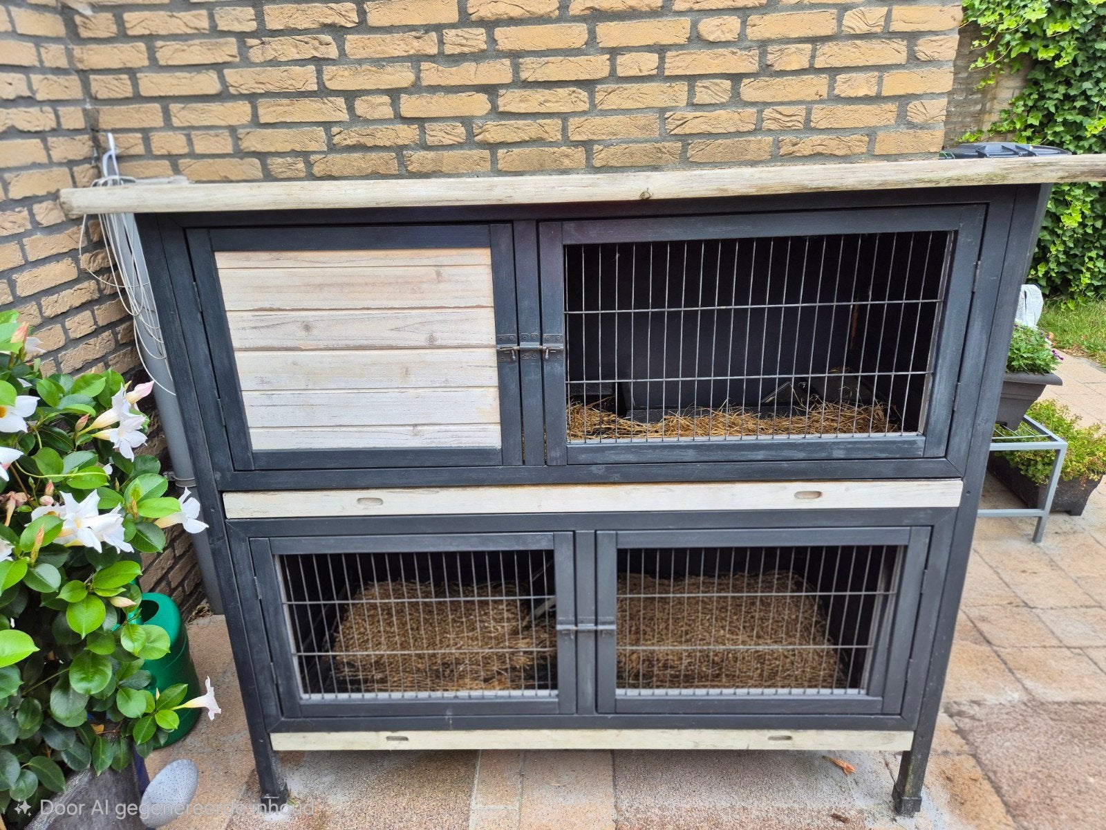 Buiten- en binnenkooi voor konijn incl voer etc, Dieren en Toebehoren, Knaagdieren en Konijnen | Hokken en Kooien, Kooi, Konijn