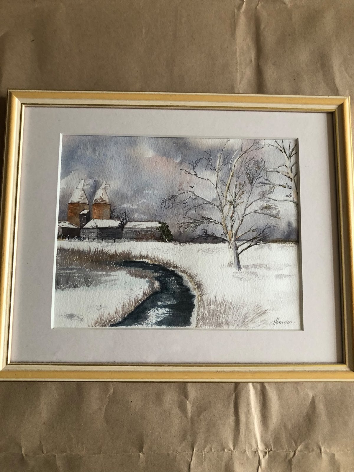 Aquarel Kent Engeland, Antiek en Kunst, Ophalen of Verzenden