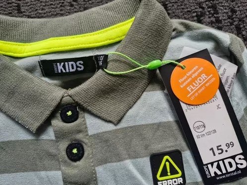 Groen Gestreepte polo Maat 110-116 h3, Europe Kids, Europe Kids, Onbekend, Nieuw