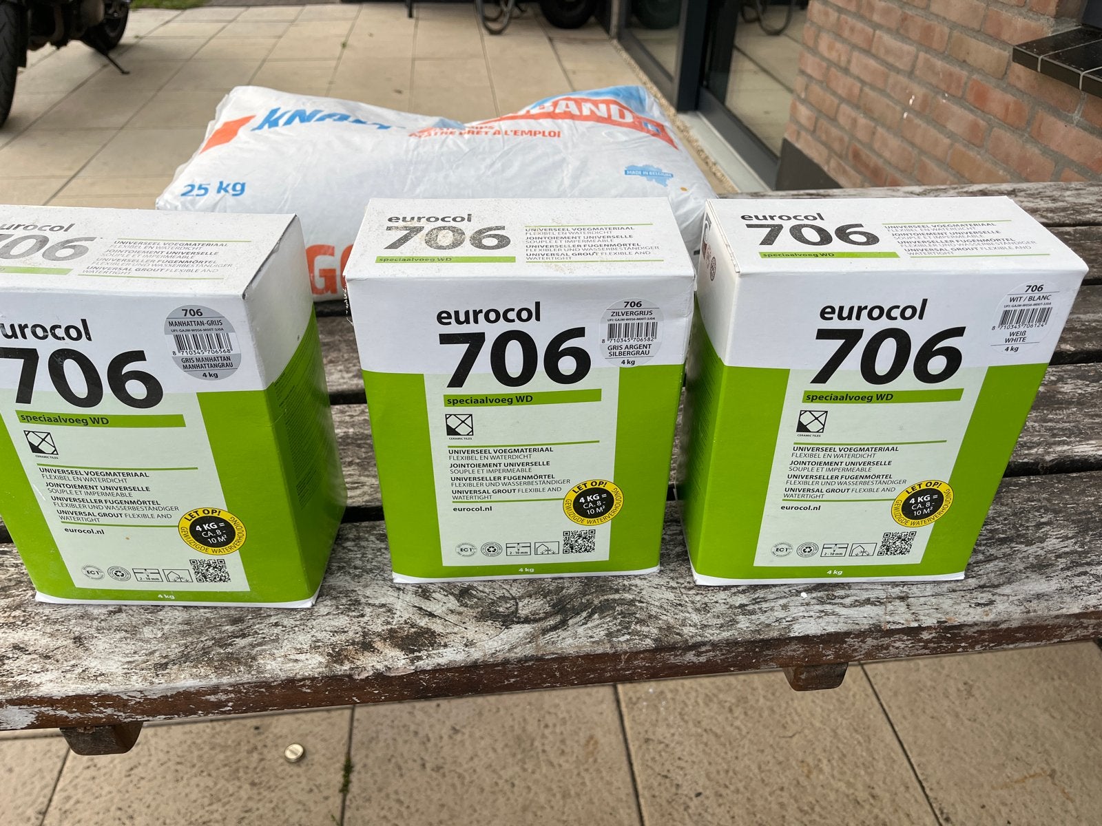 3x Eurocol 706 Voegmateriaal - Diverse Kleuren, Doe-het-zelf en Verbouw, Tegels, Ophalen, Overige materialen, Overige typen, Nieuw
