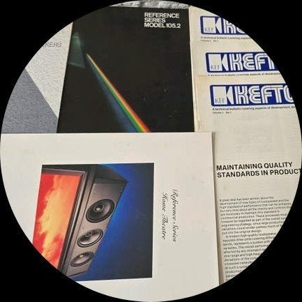 KEF luidsprekers vintage folders  & 25 jaar KEF luidspreker, Ophalen of Verzenden, KEF